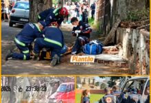 Fotos de Mãe e filha ficam gravemente feridas após desabamento de muro ao tentarem colher flores; vítimas foram encaminhadas a hospitais de Maringá