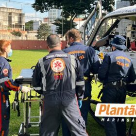Fotos de Mãe e filha ficam gravemente feridas após desabamento de muro ao tentarem colher flores; vítimas foram encaminhadas a hospitais de Maringá