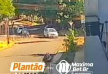 Fotos de Manobra proibida provoca grave acidente e deixa dois motociclistas feridos em Maringá