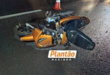 Fotos de Motociclista sofre traumatismo cranioencefálico após perder controle e bater contra meio-fio na BR-376, entre Sarandi e Marialva
