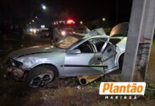 Fotos de Motorista desaparece após capotamento violento na Avenida Colombo, em Sarandi