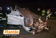 Fotos de Motorista fica ferida após capotar carro na BR-376 entre Maringá e Iguatemi