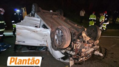 Fotos de Motorista fica ferida após capotar carro na BR-376 entre Maringá e Iguatemi