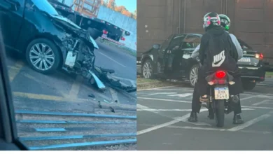 Fotos de Vídeo: Carro é atingido por trem durante travessia em avenida de Maringá