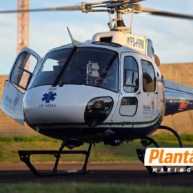 Mulher em estado grave é transferida de helicóptero para o Hospital Universitário de Maringá após acidente Foto 1 Fotos de Mulher em estado grave é transferida de helicóptero para o Hospital Universitário de Maringá após acidente