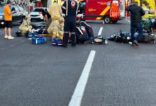 Fotos de Duas motocicletas se envolvem em acidente na Avenida Colombo e vítimas são socorridas