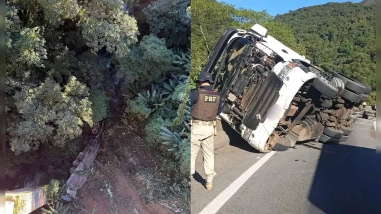 caminhao-cai-80-metros-em-acidente-na-br-277-e-passageira-morre-ejetada-no-pr