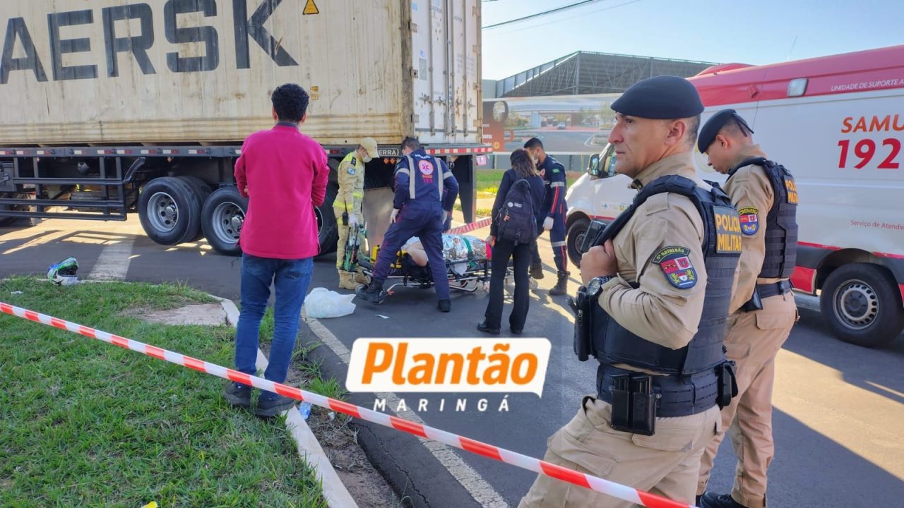 jovem-de-19-anos-fica-gravemente-ferido-apos-colisao-entre-caminhao-e-motoneta-em-maringa